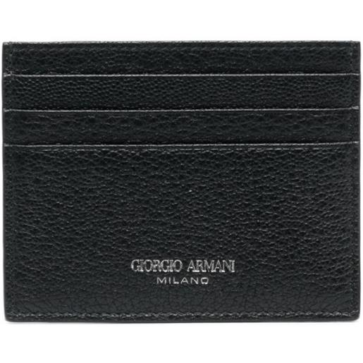 Giorgio Armani portacarte in pelle - nero