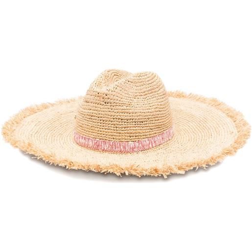 Borsalino cappello con frange - toni neutri