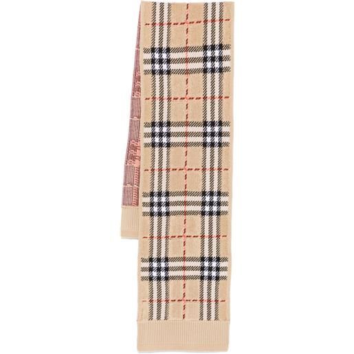 Burberry Kids sciarpa in lana a quadri - toni neutri