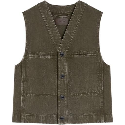 LEMAIRE gilet con bottoni - verde