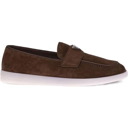 Prada mocassini in pelle scamosciata - marrone