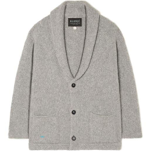 Alanui cardigan con scollo a scialle e abbottonatura - grigio