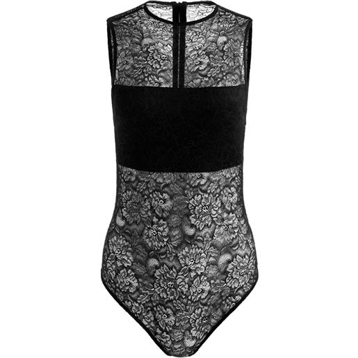alice + olivia body nichol in pizzo a fiori - nero