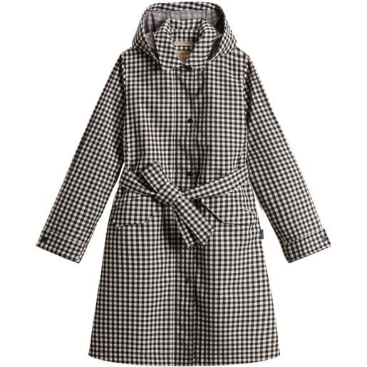 Woolrich trench impermeabile con cintura - nero