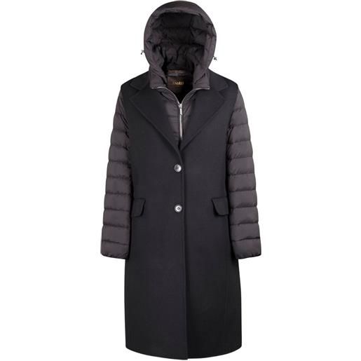 Moorer set gilet e cappotto jaya-cwx con cappuccio - grigio
