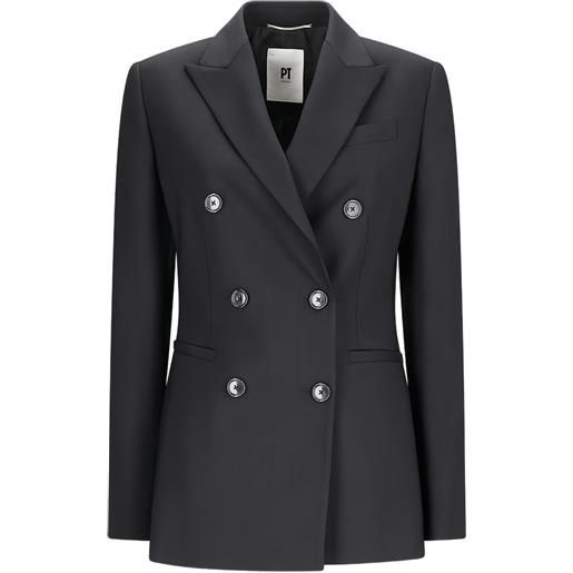 PT Torino giacca con revers a lancia - nero