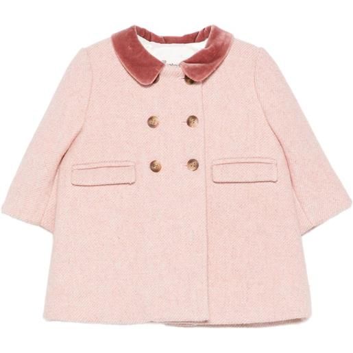 Bonpoint cappotto con motivo a spina di pesce - rosa