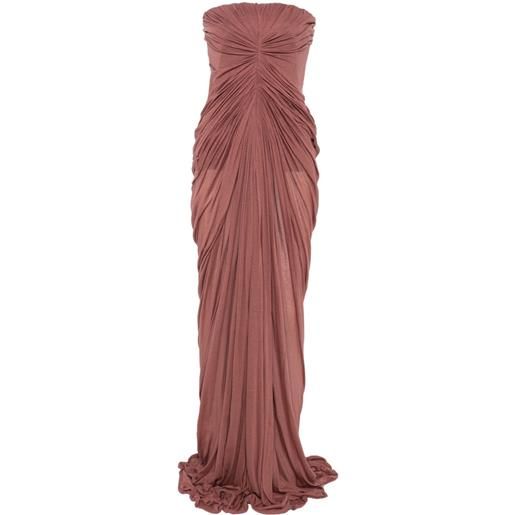 Rick Owens abito lungo senza spalline - rosa