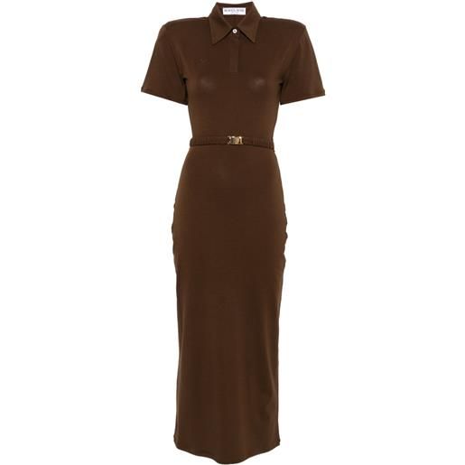 Rowen Rose abito midi a maniche corte - marrone