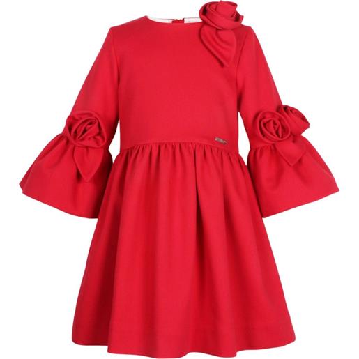 JESSIE AND JAMES KIDS abito juliet con decorazione rose - rosso