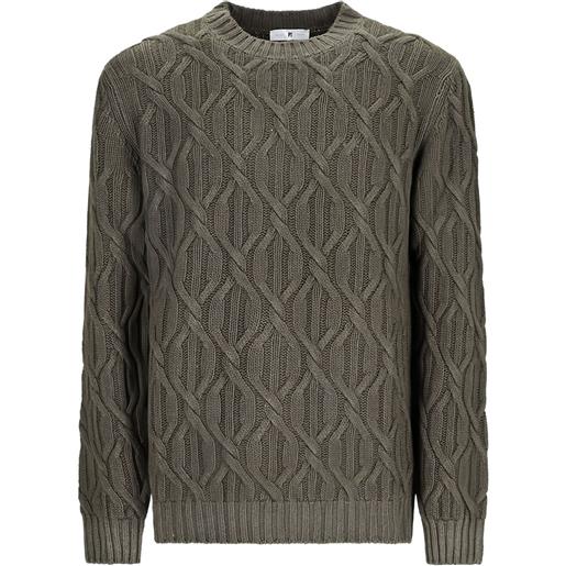 PT Torino maglione con lavorazione intrecciata - verde