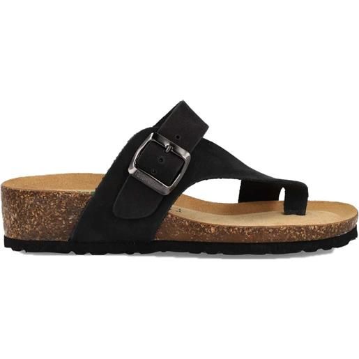 BIONATURA ciabatta infradito imb nabuk nero