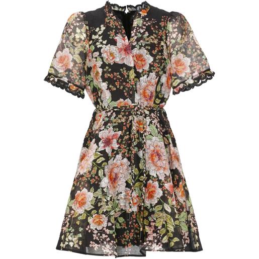 Hale Bob abito corto haley a fiori - nero