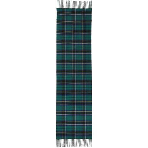 Alexander McQueen sciarpa tartan con frange - verde