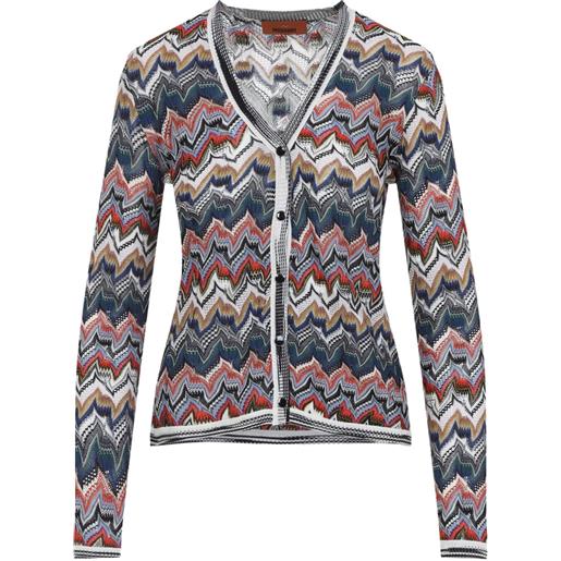 Missoni cardigan con motivo a zigzag - blu
