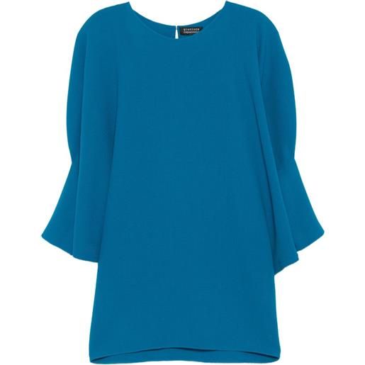 Gianluca Capannolo abito corto in lana con maniche a campana - blu