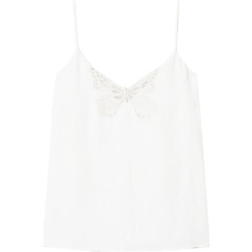 TWINSET top con motivo intrecciato - bianco
