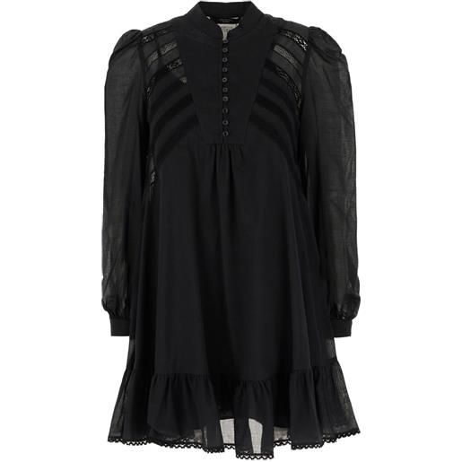Weekend Max Mara abito corto con inserti in pizzo - nero