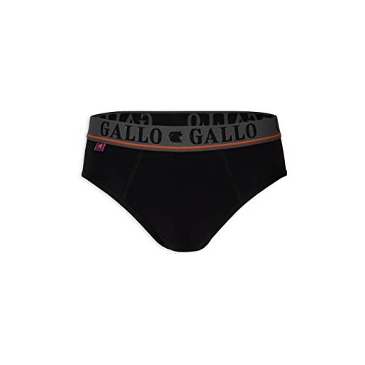 Gallo slip basico intimo cotone nero tinta unita