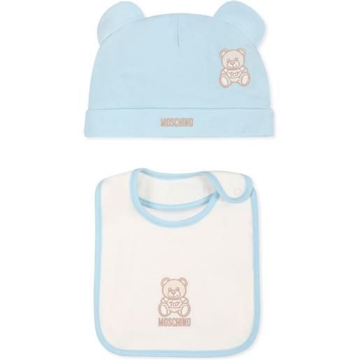 Moschino Kids set con berretto teddy bear - blu