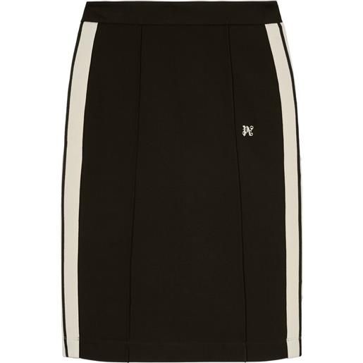 Palm Angels gonna midi con monogramma - nero