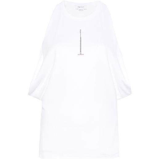 Alexander McQueen t-shirt draped armhole - bianco