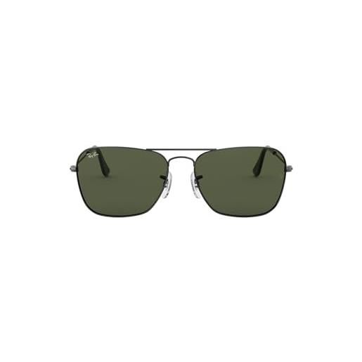 Ray-Ban rb 3136 occhiali da sole, canna di fucile/verde, 55 mm unisex-adulto