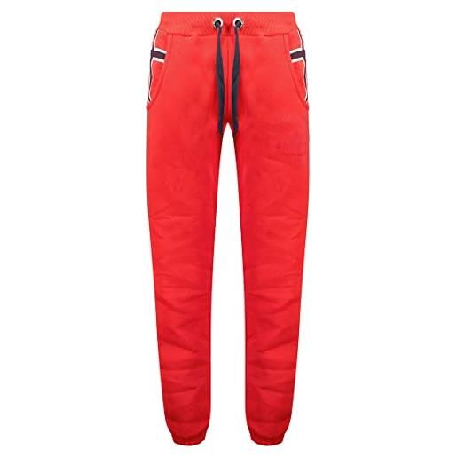 Geographical Norway moovie men - pantaloni jogging stampati in stile casual - abbigliamento sportivo di qualità confortevole - pantaloni da ginnastica casual cotone da uomo (rosso l)
