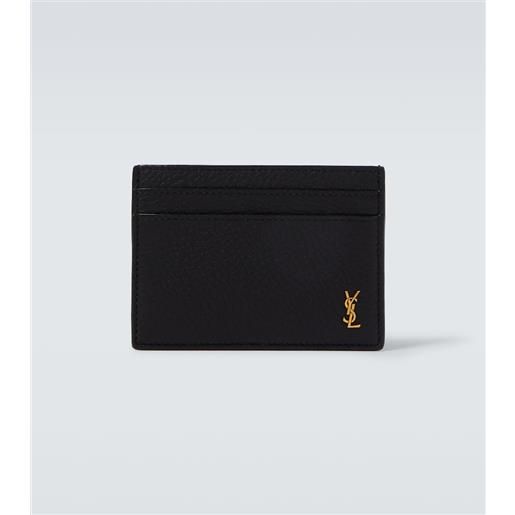 Saint Laurent portacarte tiny cassandre in pelle