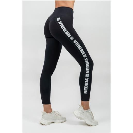 NEBBIA high waisted side stripe leggings iconic woman black m