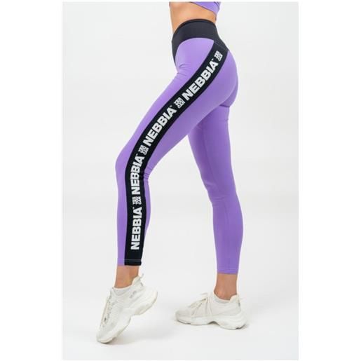 NEBBIA high waisted side stripe leggings iconic woman lilla l