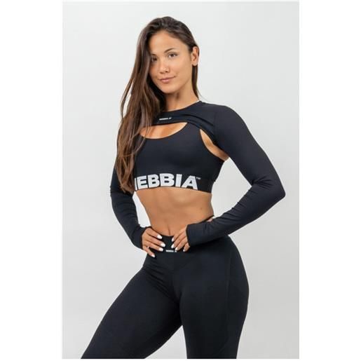 NEBBIA fitness longsleeve bolero true hero woman nero m/l