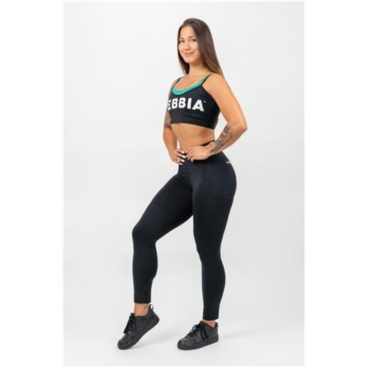 NEBBIA high waisted leggings leg day goals woman black l