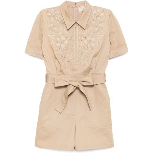 Elie Saab tuta intera con ricamo - toni neutri