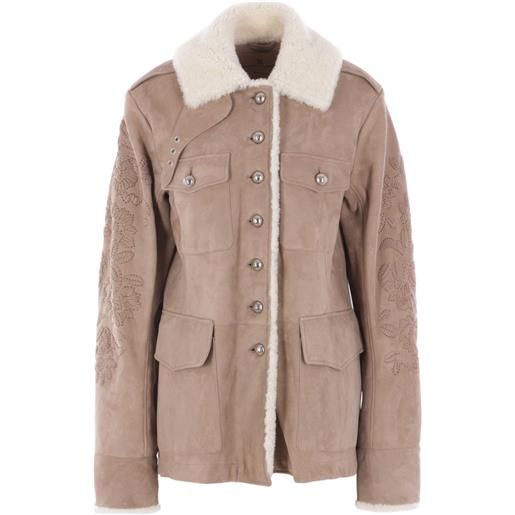 Ermanno Scervino giacca con ricamo - toni neutri