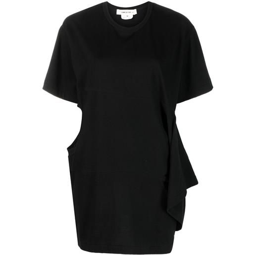 Comme Des Garçons t-shirt con dettaglio drappeggiato - nero