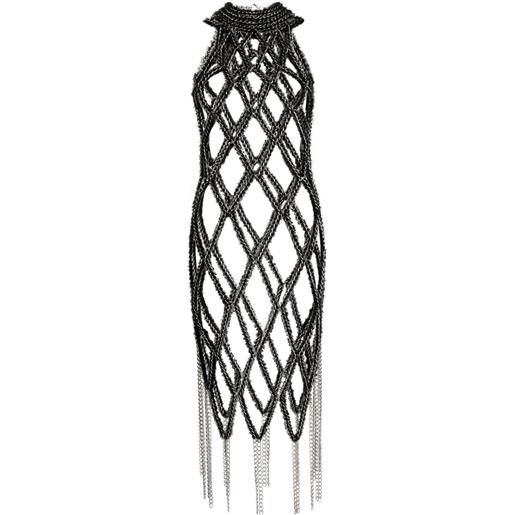 Noir Kei Ninomiya abito con finta pelliccia - nero