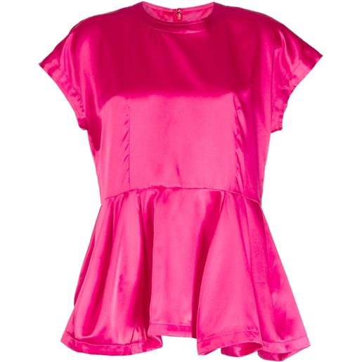 Comme Des Garçons blusa con ruches - rosa
