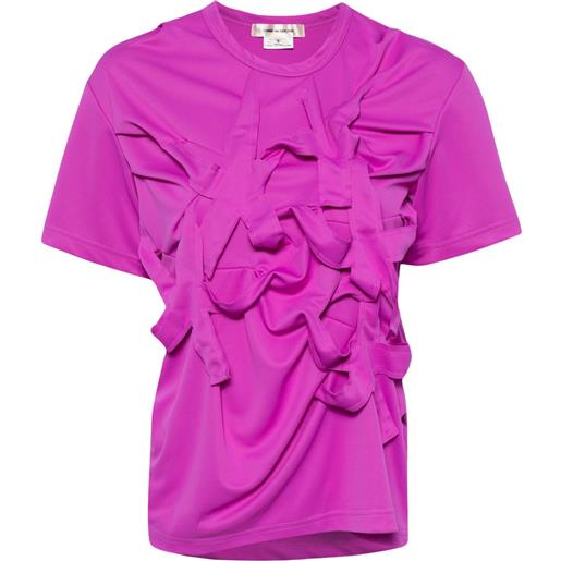 Comme Des Garçons t-shirt con applicazioni - viola