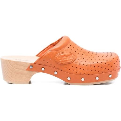 Balenciaga x scholl clogs traforato 40mm - arancione
