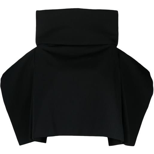 Comme Des Garçons cappa drappeggiata - nero