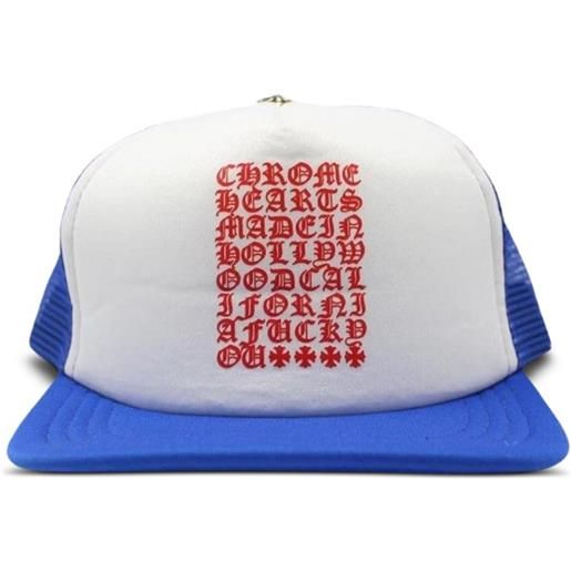 Chrome Hearts cappello eyechart - blu