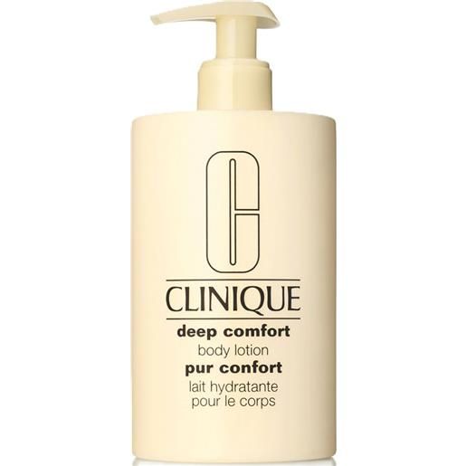 Clinique deep comfort body lotion 400 ml lozione leggera e setosa dona sollievo alla pelle secca e screpolata
