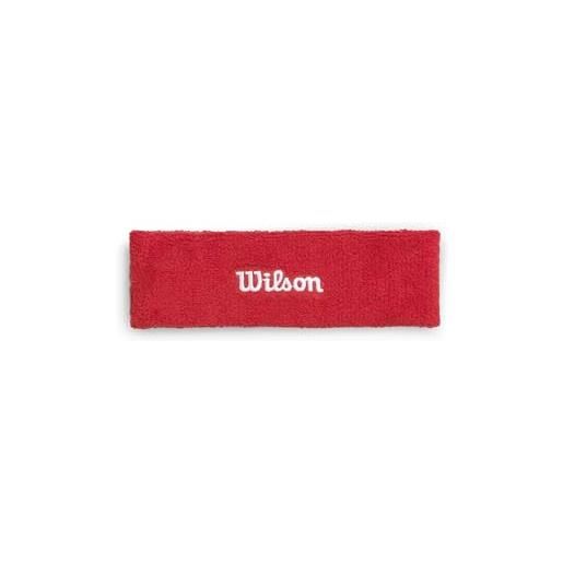 Wilson terry logo fascia per capelli, con tecnologia traspirante, resistente al sudore, realizzata in tessuto ad asciugatura rapida, colore: infrarosso, taglia: unica