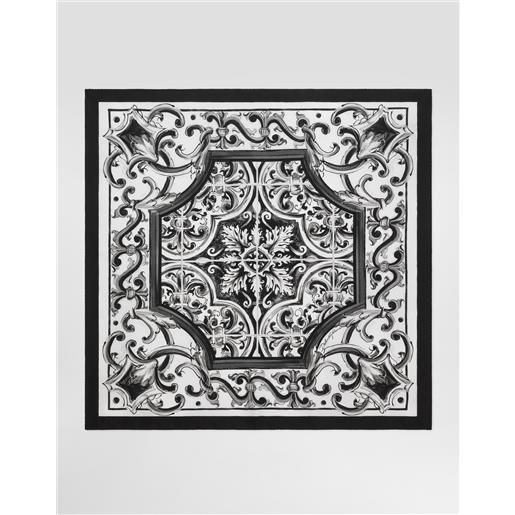 Dolce & Gabbana sciarpa in twill stampa maiolica