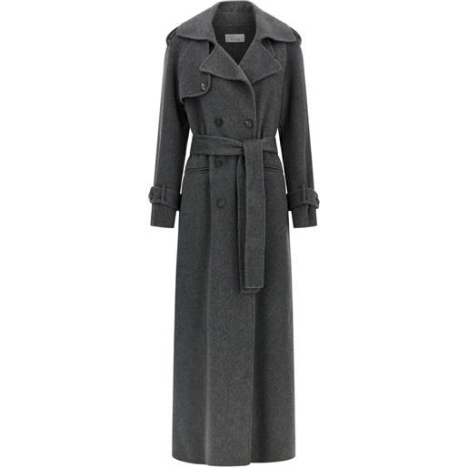 Giuseppe Di Morabito cappotto doppiopetto in lana con cintura - grigio