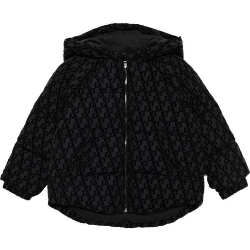 Emporio Armani Kids cappotto imbottito con logo - nero