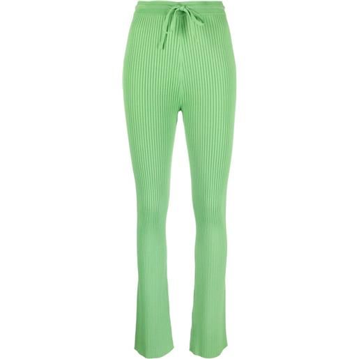 Nanushka pantaloni svasati cornelie - verde