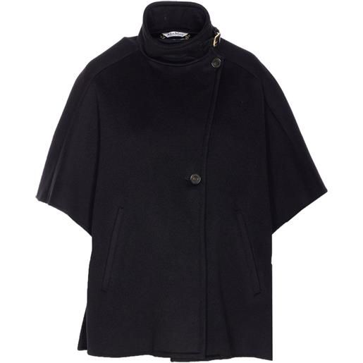 Max Mara mantella a collo alto - nero