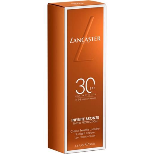 Lancaster crema solare infinite bronze con colore spf30 light 50ml 50